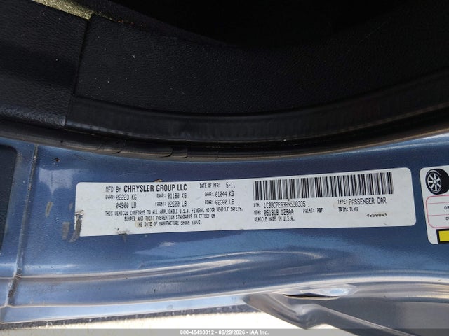 Продажа на аукционе авто 2011 Chrysler 200 Limited, vin: 1C3BC7EG3BN598335, номер лота: 45490012
