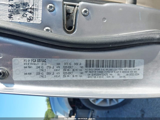 Продажа на аукционе авто 2017 Dodge Journey Sxt, vin: 3C4PDCBG4HT534373, номер лота: 45490098