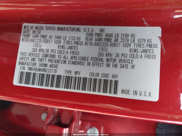 Продаж на аукціоні авто 2024 Mazda Cx-50 2.5 S Select, vin: 7MMVABAM4RN232178, номер лоту: 45490359