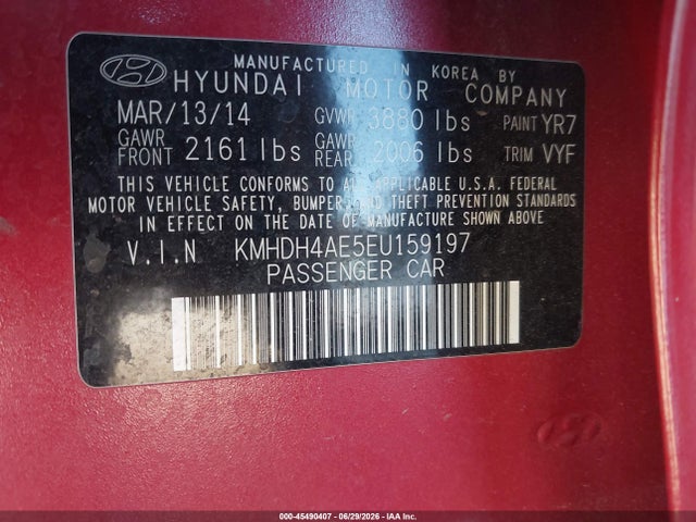 Hyundai ELANTRA SE 2014 KMHDH4AE5EU159197 Image 9