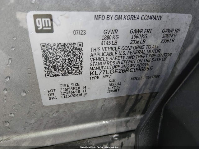 KL77LGE26RC096055 Chevrolet Trax Fwd 1rs