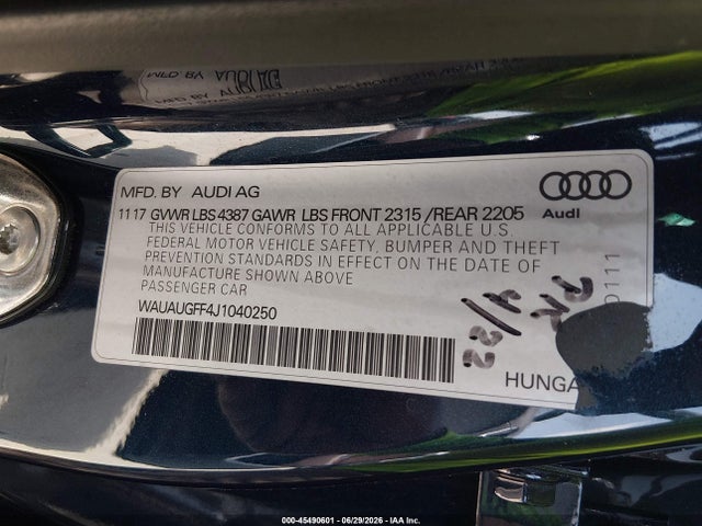 Audi A3 2018 WAUAUGFF4J1040250 Image 9