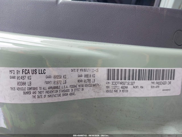 Fiat 500 POP 2016 3C3CFFAR5GT161327 Image 9