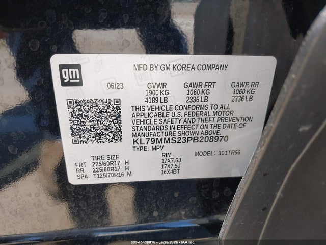 KL79MMS23PB208970 Chevrolet Trailblazer Fwd Ls