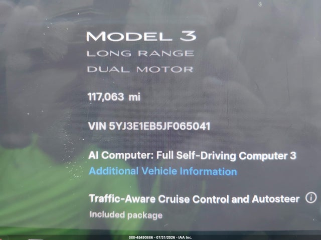 Продаж на аукціоні авто 2018 Tesla Model 3 Long Range/performance, vin: 5YJ3E1EB5JF065041, номер лоту: 45490886