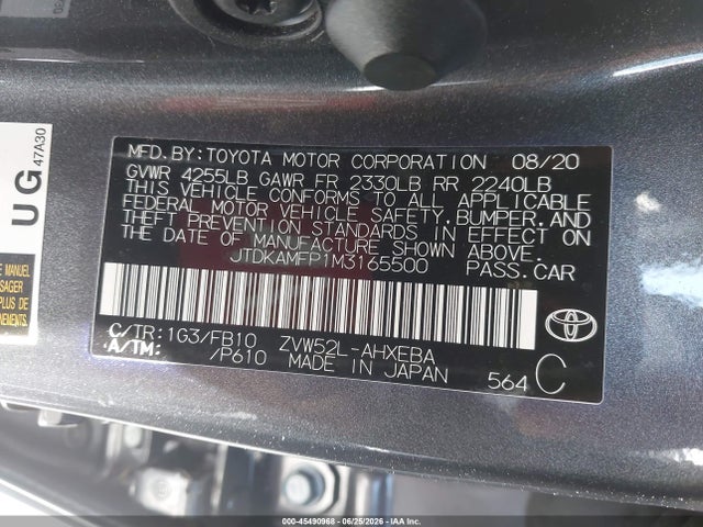 Toyota Prius Prime Le 2021 JTDKAMFP1M3165500 Image 9