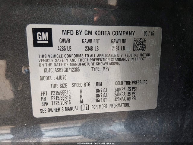Buick Encore 2016 KL4CJASB2GB712386 Image 9