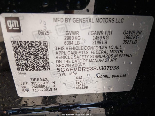 Aukcja sprzedaży 2025 Buick Enclave Sport Touring Fwd, vin: 5GAEVBRS8SJ307938, numer aukcji: 45491097