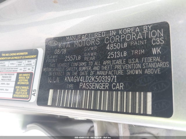 KIA Optima Plug-in Hybrid Ex 2019 KNAGV4LD2K5031971 Image 9