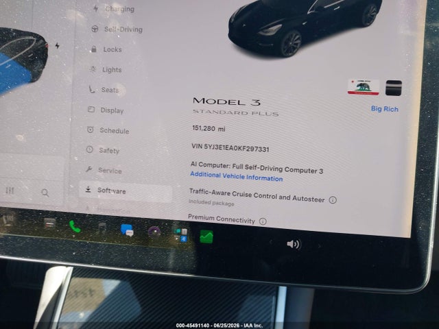 Tesla Model 3 Long Range/mid Range/standard Range/standard Range Plus 2019 5YJ3E1EA0KF297331 Image 7