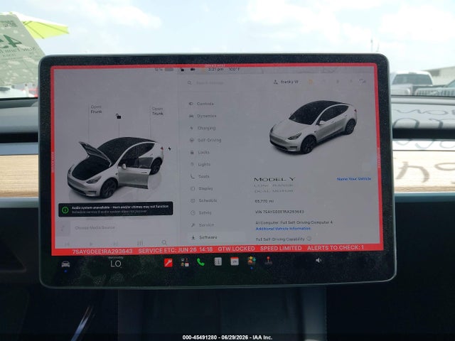 45491280 :رقم المزاد ، 7SAYGDEE1RA293643 vin ، 2024 Tesla Model Y Long Range Dual Motor All-wheel Drive مزاد بيع