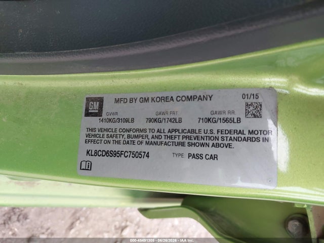 Chevrolet Spark 1lt Cvt 2015 KL8CD6S95FC750574 Image 9