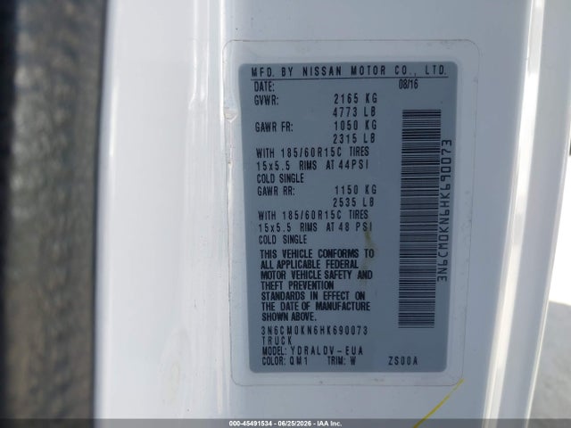 Nissan Nv200 S 2017 3N6CM0KN6HK690073 Image 9