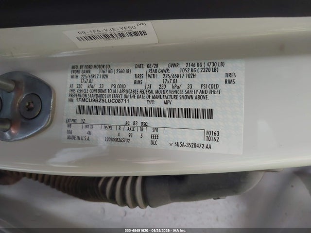 1FMCU9BZ5LUC08711 Ford Escape Se Sport Hybrid