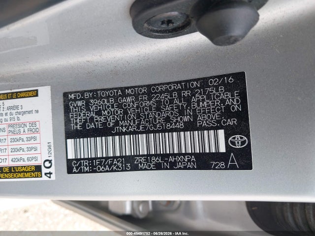 Scion IM 2016 JTNKARJE7GJ518448 Image 9