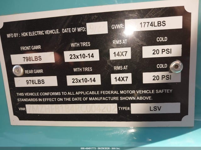 Продажа на аукционе авто 2024 Evolution Maverick D5 4, vin: 7MZHFB1B4RC004202, номер лота: 45491773
