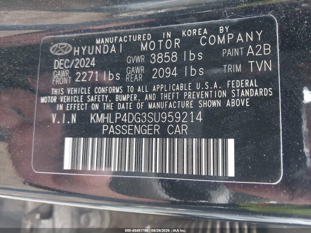 Hyundai Elantra Limited 2025 KMHLP4DG3SU959214 Image 9