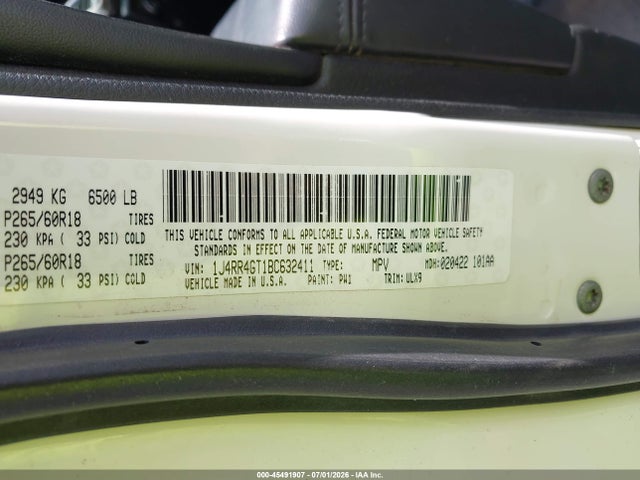 Aukcja sprzedaży 2011 Jeep Grand Cherokee Laredo, vin: 1J4RR4GT1BC632411, numer aukcji: 45491907