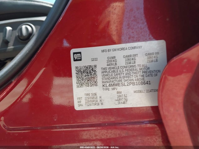 Aukcja sprzedaży 2023 Buick Encore Gx Select Awd, vin: KL4MMESL2PB108641, numer aukcji: 45491922
