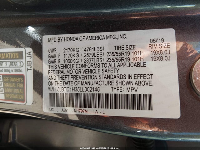 Acura Rdx Standard 2020 5J8TC1H35LL002145 Image 9