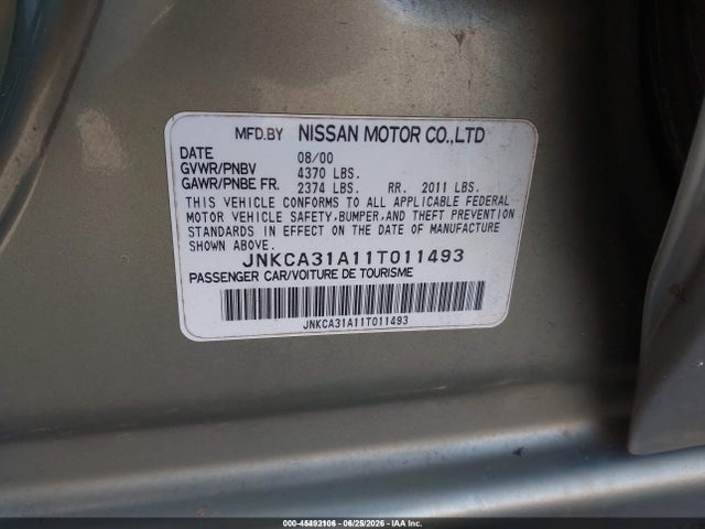 Продаж на аукціоні авто 2001 Infiniti I30 Luxury, vin: JNKCA31A11T011493, номер лоту: 45492106