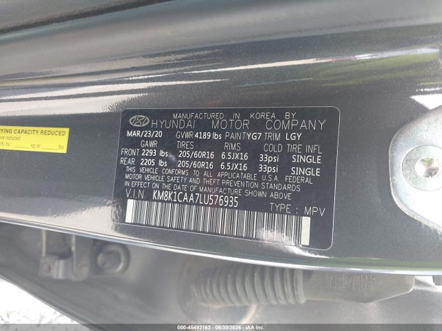 Hyundai Kona Se 2020 KM8K1CAA7LU576935 Image 9