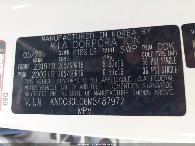 KIA Niro Lxs 2021 KNDCB3LC6M5487972 Image 9