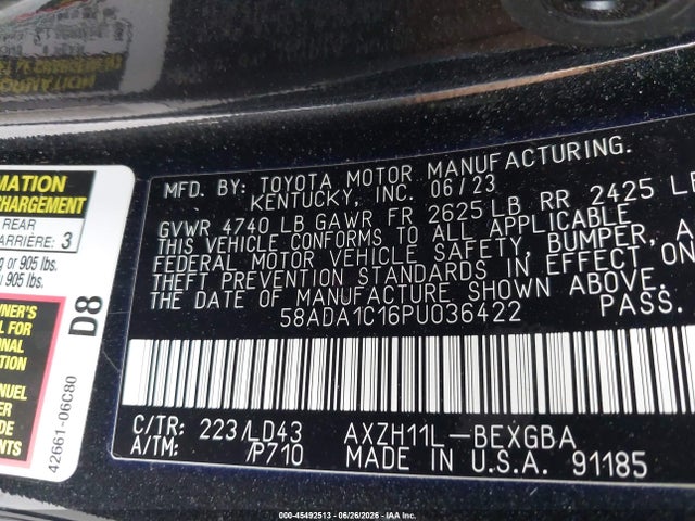 Lexus ES 300H 2023 58ADA1C16PU036422 Image 9