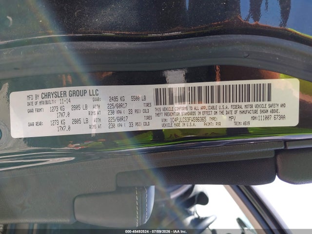 45492524 :رقم المزاد ، 1C4PJLCS3FW596365 vin ، 2015 Jeep Cherokee Latitude مزاد بيع