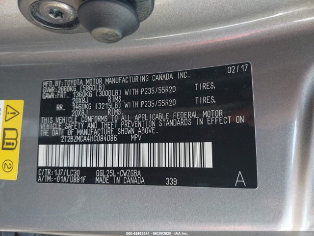 Продаж на аукціоні авто 2017 Lexus Rx 350 F Sport, vin: 2T2BZMCA4HC084086, номер лоту: 45492541