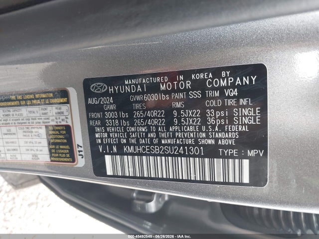 Продажа на аукционе авто 2025 Genesis Gv80 2.5t Prestige Awd, vin: KMUHCESB2SU241301, номер лота: 45492545