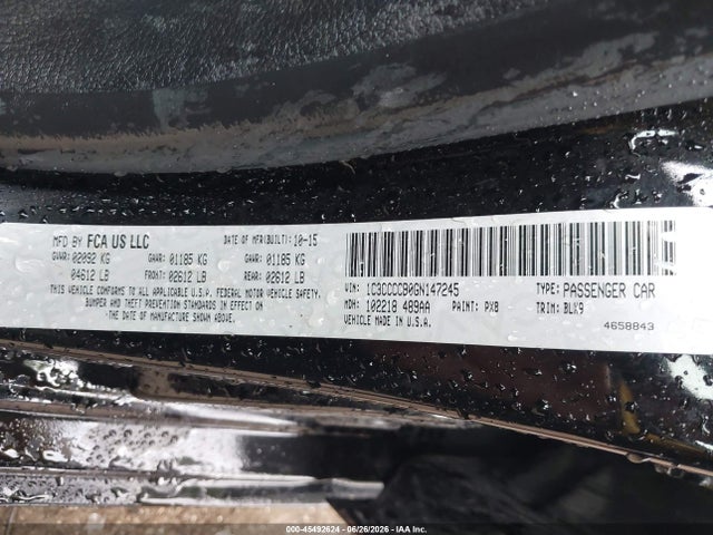 Aukcja sprzedaży 2016 Chrysler 200 C, vin: 1C3CCCCB0GN147245, numer aukcji: 45492624