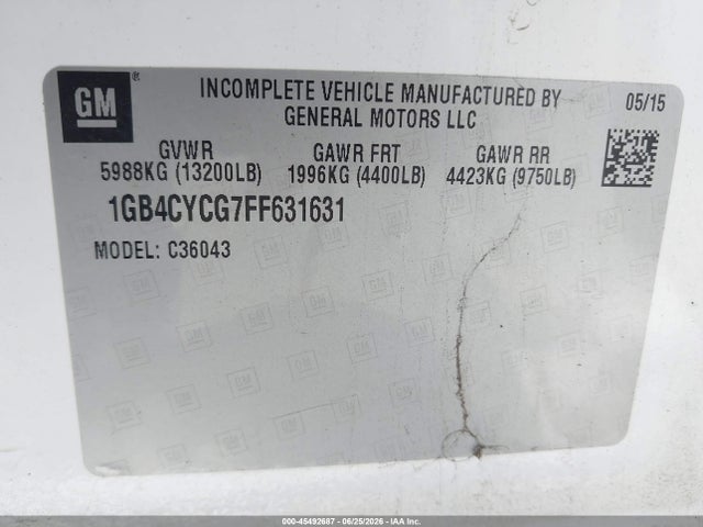 Chevrolet Silverado 3500hd Chassis Wt 2015 1GB4CYCG7FF631631 Image 9