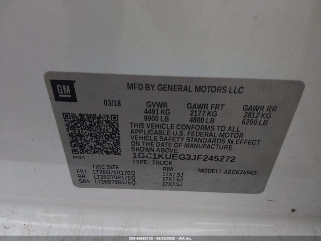 1GC1KUEG3JF245272 Chevrolet Silverado 2500hd Work Truck
