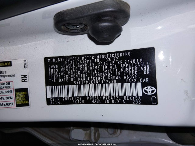 Toyota Corolla Xse Apex Edition 2022 5YFT4MCE7NP112730 Image 9