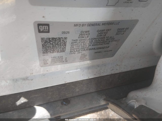 Buick Enclave Preferred Fwd 2025 5GAEVARS0SJ268210 Image 9