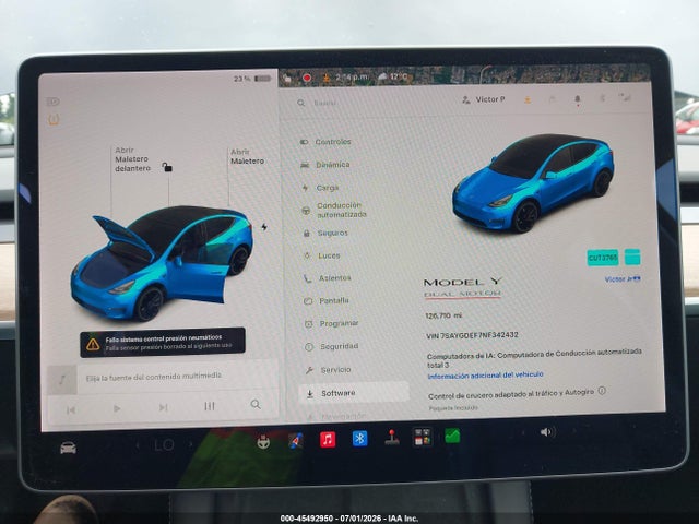 Продажа на аукционе авто 2022 Tesla Model Y Performance Dual Motor All-wheel Drive, vin: 7SAYGDEF7NF342432, номер лота: 45492950