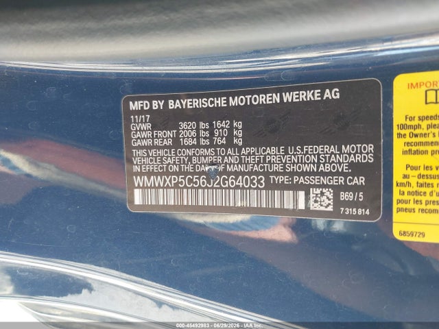 Mini Hardtop Cooper/oxford Edition 2018 WMWXP5C56J2G64033 Image 9