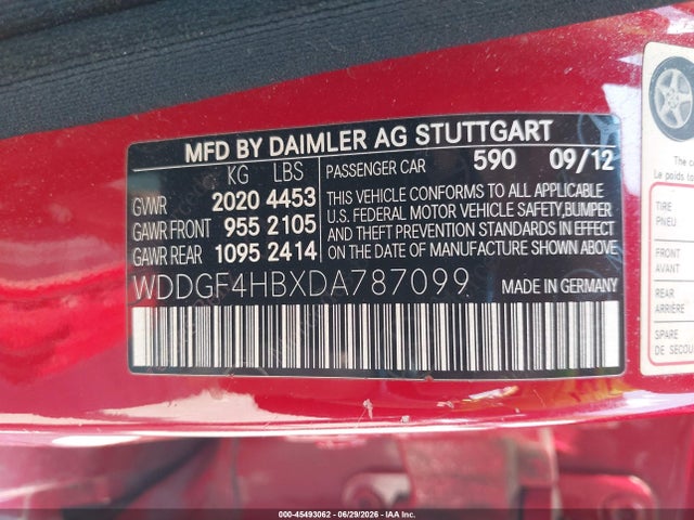 Продаж на аукціоні авто 2013 Mercedes-benz C 250 Sport, vin: WDDGF4HBXDA787099, номер лоту: 45493062