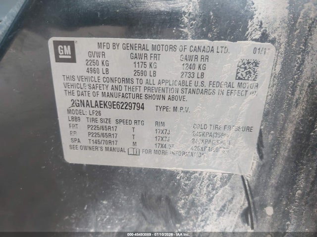 Chevrolet EQUINOX LS 2014 2GNALAEK9E6229794 Image 9