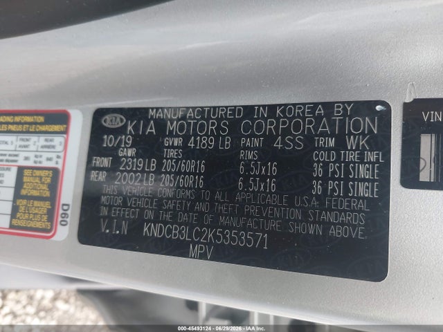 KIA NIRO LX 2019 KNDCB3LC2K5353571 Image 9