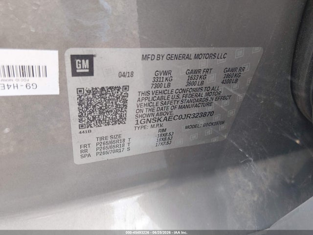 Chevrolet Tahoe Ls 2018 1GNSKAEC0JR323870 Image 9