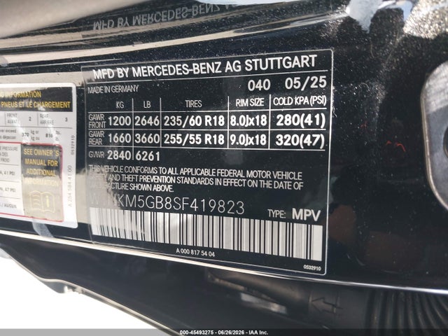 Aukcja sprzedaży 2025 Mercedes-benz Glc 350e 4matic, vin: W1NKM5GB8SF419823, numer aukcji: 45493275