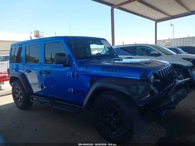 Продаж на аукціоні авто 2021 Jeep Wrangler Unlimited Willys 4x4, vin: 1C4HJXDG0MW722488, номер лоту: 45493349