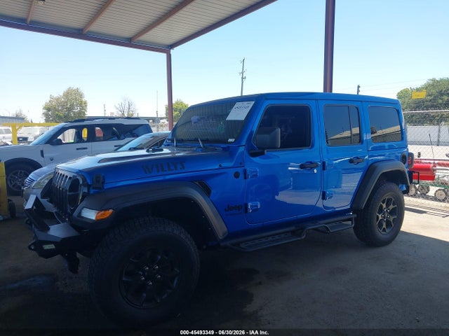 Продаж на аукціоні авто 2021 Jeep Wrangler Unlimited Willys 4x4, vin: 1C4HJXDG0MW722488, номер лоту: 45493349