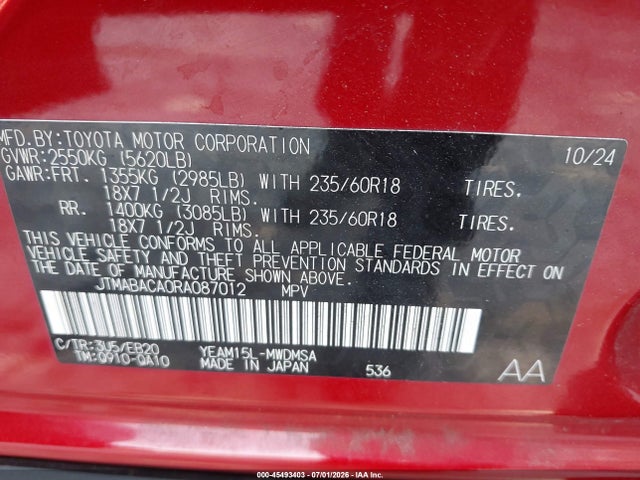 Toyota BZ4X XLE 2024 JTMABACA0RA087012 Image 9