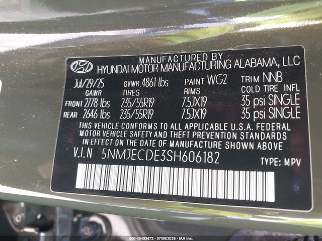 Hyundai Tucson Limited 2025 5NMJECDE3SH606182 Image 9