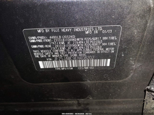 Subaru Forester 2014 JF2SJAMC9EH408202 Image 9