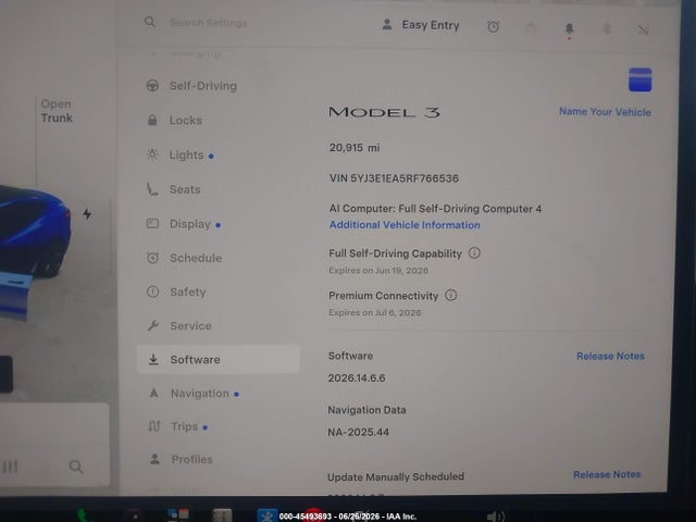 Продажа на аукционе авто 2024 Tesla Model 3, vin: 5YJ3E1EA5RF766536, номер лота: 45493693