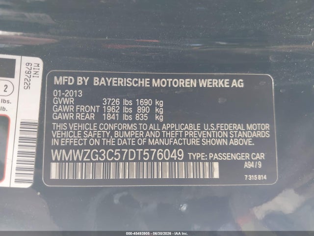 Aukcja sprzedaży 2013 Mini Clubman Cooper S, vin: WMWZG3C57DT576049, numer aukcji: 45493905